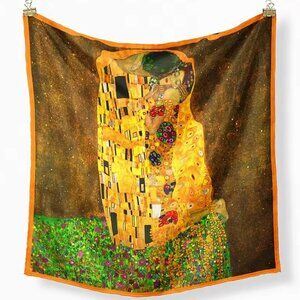 The Kiss Art Print Scarf Square 21" Women’s Fashion Wrap Bandana